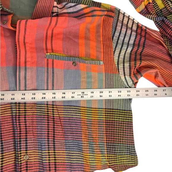 Vintage Mondo di Marco Florida Colors Baggy Shirt Italy Flat Pockets - Picture 6 of 9